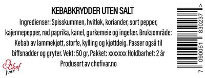 Kebabkrydder - Chef Ivar