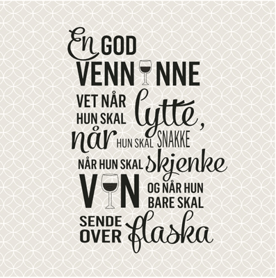 Servietter - En god venninne