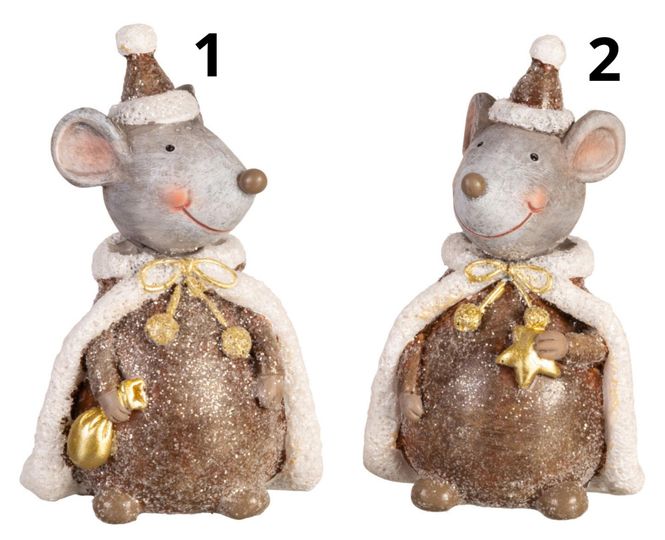 Hovedbilde Julemus med kappe 9 cm – velg variant