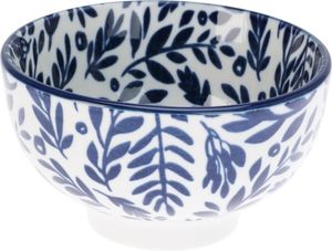 Hovedbilde Sk&aring;l - hvit og bl&aring; blader