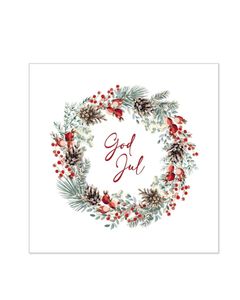 Hovedbilde Servietter - God Jul (krans)