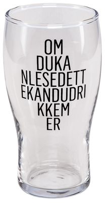 Ølglass m/åpner i gaveeske