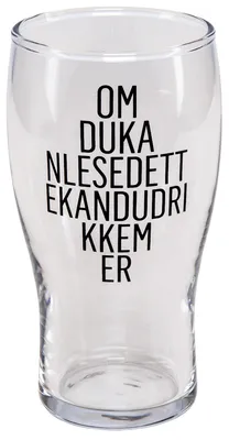 Ølglass m/åpner i gaveeske