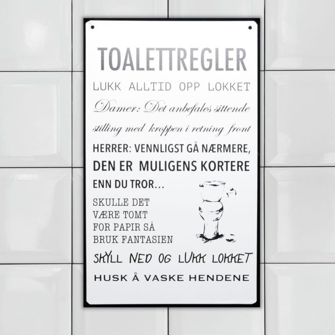 Hovedbilde Skilt - Toalettregler