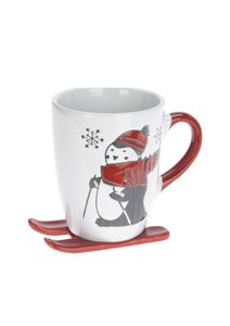 Hovedbilde Kopp - Pingvin p&aring; ski (R&oslash;d)